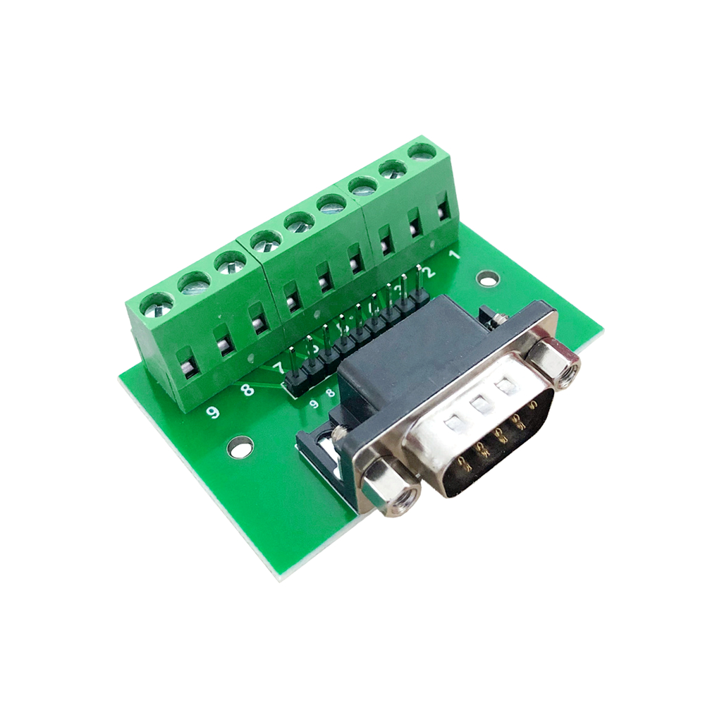 RS232 Breakout Board DB9 Male to Terminal Block Test Adapter • MKTechnic