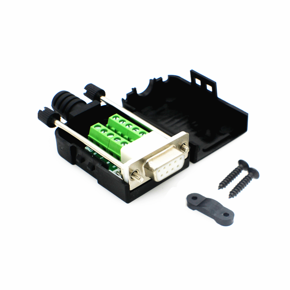 RS485 DB9 Female to Terminal Block Adapter Module With Cover • MKTechnic